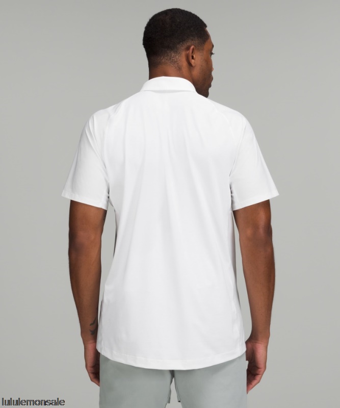 Lululemon Verkauf DELULU747 | Stretch Golf Poloshirt Weiß